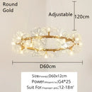 GobekUsa Crystal Bionic Petals Chandelier for Living Dining Bedroom Hall Hotel Decor