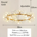 GobekUsa Crystal Bionic Petals Chandelier for Living Dining Bedroom Hall Hotel Decor