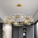 GobekUsa Crystal Bionic Petals Chandelier for Living Dining Bedroom Hall Hotel Decor