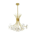 GobekUsa Crystal Bionic Petals Chandelier for Living Dining Bedroom Hall Hotel Decor