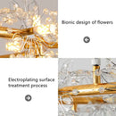 GobekUsa Crystal Bionic Petals Chandelier for Living Dining Bedroom Hall Hotel Decor