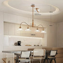GobekUsa Brass Glass Pendant Chandelier for Kitchen Bar Bedroom Hallway