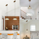 GobekUsa Brass Glass Pendant Chandelier for Kitchen Bar Bedroom Hallway