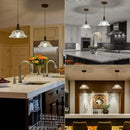 GobekUsa Brass Glass Pendant Chandelier for Kitchen Bar Bedroom Hallway