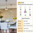 GobekUsa Brass Glass Pendant Chandelier for Kitchen Bar Bedroom Hallway