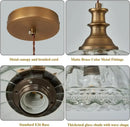GobekUsa Brass Glass Pendant Chandelier for Kitchen Bar Bedroom Hallway