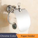 GobekUsa Crystal Brass Gold Bathroom Accessories Set