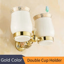 GobekUsa Crystal Brass Gold Bathroom Accessories Set