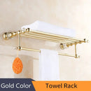 GobekUsa Crystal Brass Gold Bathroom Accessories Set