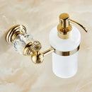 GobekUsa Crystal Brass Gold Bathroom Accessories Set