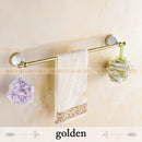 GobekUsa Crystal Brass Gold Bathroom Accessories Set