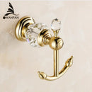 GobekUsa Crystal Brass Gold Bathroom Accessories Set