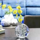 GobekUsa Crystal Bubble Ball Vase with Artificial Flowers for Desk Decoration