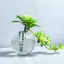 GobekUsa Crystal Bubble Ball Vase with Artificial Flowers for Desk Decoration