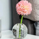 GobekUsa Crystal Bubble Ball Vase with Artificial Flowers for Desk Decoration