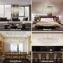 GobekUsa Crystal Chandelier with Raindrop Crystals