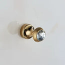 Crystal chrome wall hook set gold and antique brass bathroom decor by Decorbites