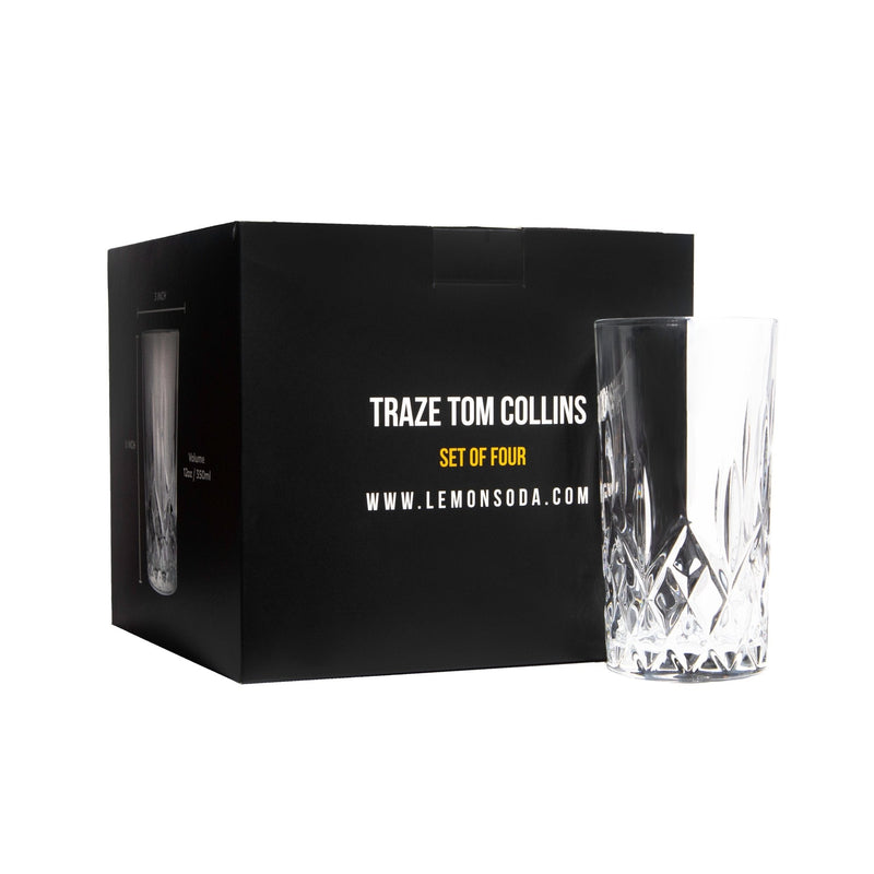 Tom Collins Drinking Glasses – Premium Water Glasses – 12oz