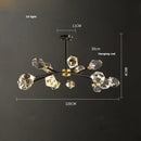 GobekUsa Crystal Copper Chandelier Lighting for Dinning Room