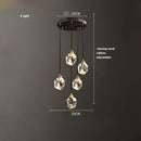 GobekUsa Crystal Copper Chandelier Lighting for Dinning Room