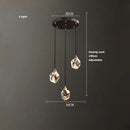 GobekUsa Crystal Copper Chandelier Lighting for Dinning Room