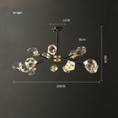 GobekUsa Crystal Copper Chandelier Lighting for Dinning Room