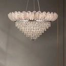 GobekUsa Crystal Crown Chandelier: Luxe Ceiling Light for Home, Shop & Lobby