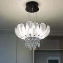GobekUsa Crystal Crown Chandelier: Luxe Ceiling Light for Home, Shop & Lobby