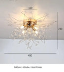 GobekUsa Dandelion Chandelier LED Pendant Lamp for Dining Room, Bedroom, Shops