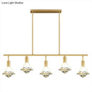 GobekUsa Crystal Diamond Island Pendant Light with LED and Modern Gold Finish
