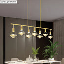 GobekUsa Crystal Diamond Island Pendant Light with LED and Modern Gold Finish