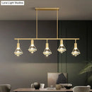 GobekUsa Crystal Diamond Island Pendant Light with LED and Modern Gold Finish