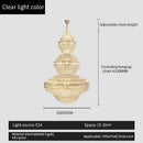 GobekUsa Crystal Duplex Chandelier for Hotel Lobby and Living Room