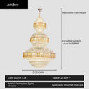 GobekUsa Crystal Duplex Chandelier for Hotel Lobby and Living Room