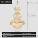 GobekUsa Crystal Duplex Chandelier for Hotel Lobby and Living Room