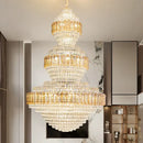 GobekUsa Crystal Duplex Chandelier for Hotel Lobby and Living Room