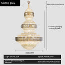 GobekUsa Crystal Duplex Chandelier for Hotel Lobby and Living Room