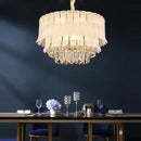GobekUsa Crystal Feather Ceiling Pendant Lights for Luxury Home Decor & Living Room