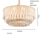 GobekUsa Crystal Feather Ceiling Pendant Lights for Luxury Home Decor & Living Room