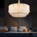 GobekUsa Crystal Feather Ceiling Pendant Lights for Luxury Home Decor & Living Room