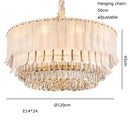 GobekUsa Crystal Feather Ceiling Pendant Lights for Luxury Home Decor & Living Room