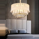 GobekUsa Crystal Feather Ceiling Pendant Lights for Luxury Home Decor & Living Room