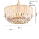 GobekUsa Crystal Feather Ceiling Pendant Lights for Luxury Home Decor & Living Room