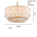 GobekUsa Crystal Feather Ceiling Pendant Lights for Luxury Home Decor & Living Room