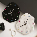 GobekUsa Crystal Geometric Wall Clock for Living Room Decor