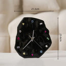 GobekUsa Crystal Geometric Wall Clock for Living Room Decor