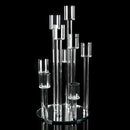 GobekUsa Crystal Glass Cover Candle Holders - Elegant Table Centerpiece for Candlelight Dinners