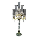 GobekUsa Crystal Glass Cover Candle Holders - Elegant Table Centerpiece for Candlelight Dinners