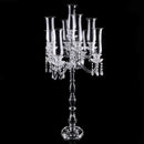 GobekUsa Crystal Glass Cover Candle Holders - Elegant Table Centerpiece for Candlelight Dinners