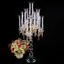 GobekUsa Crystal Glass Cover Candle Holders - Elegant Table Centerpiece for Candlelight Dinners